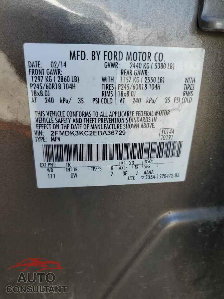 FORD EDGE 2014 - 2FMDK3KC2EBA36729