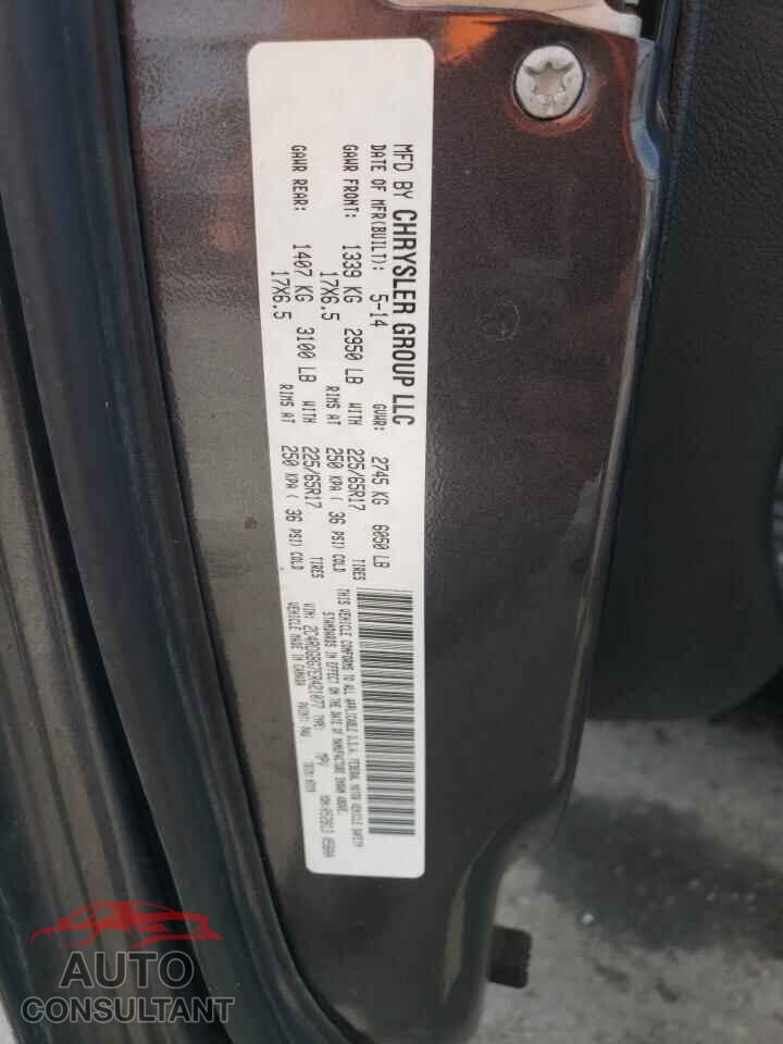 DODGE CARAVAN 2014 - 2C4RDGBG7ER421077