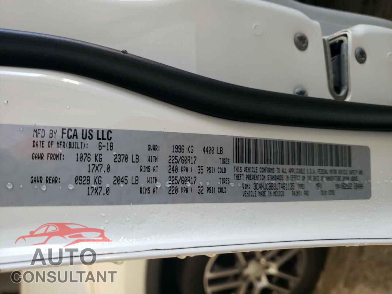JEEP COMPASS 2018 - 3C4NJCBB3JT461135