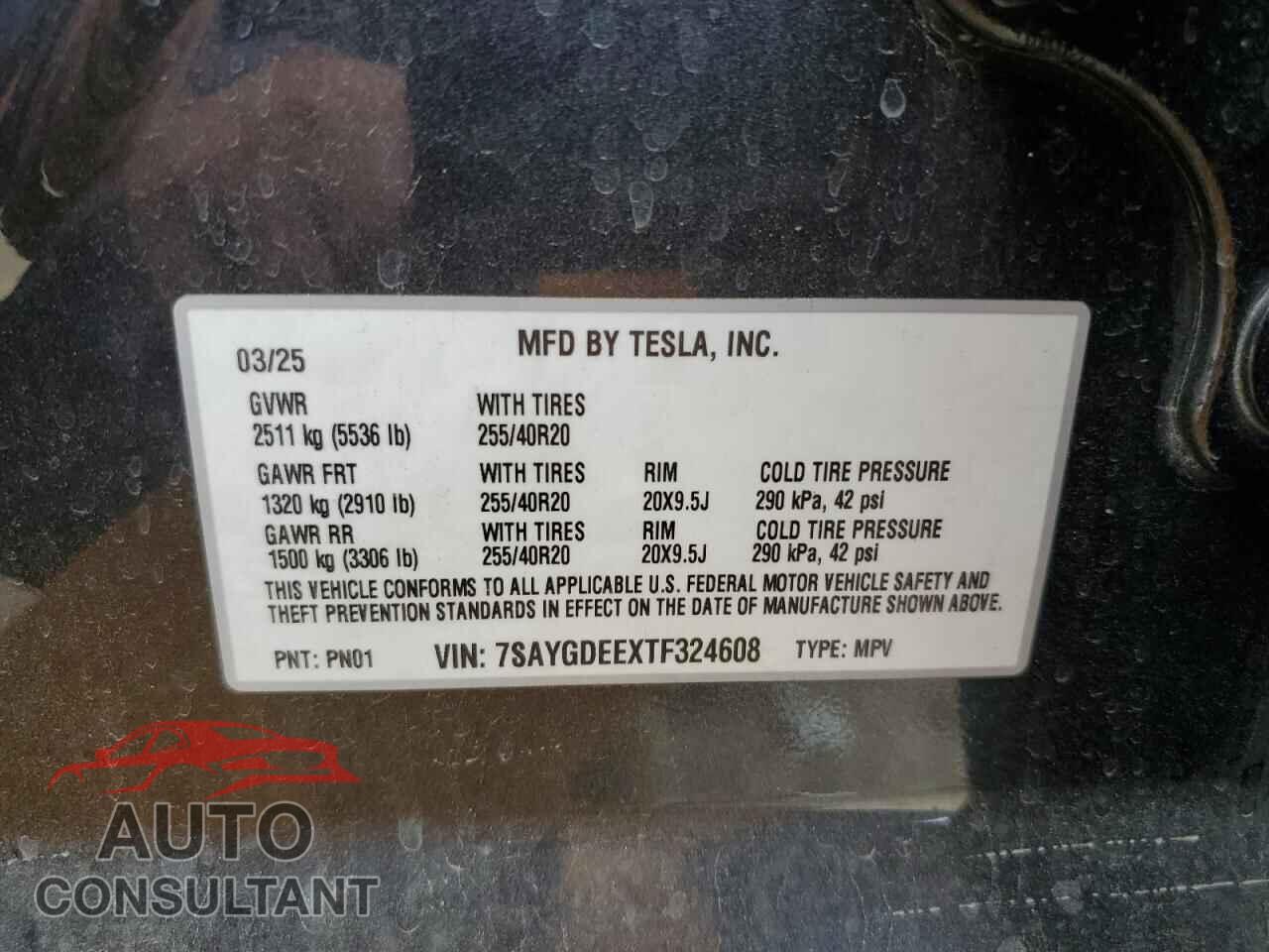 TESLA MODEL Y 2026 - 7SAYGDEEXTF324608