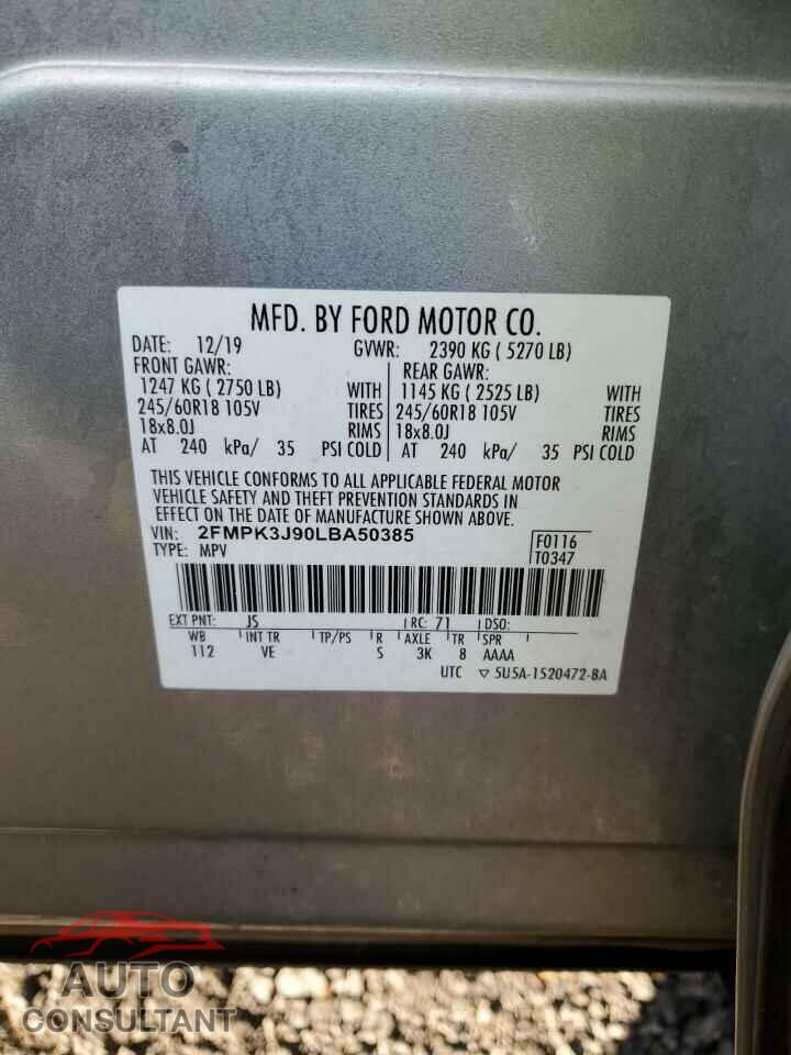 FORD EDGE 2020 - 2FMPK3J90LBA50385