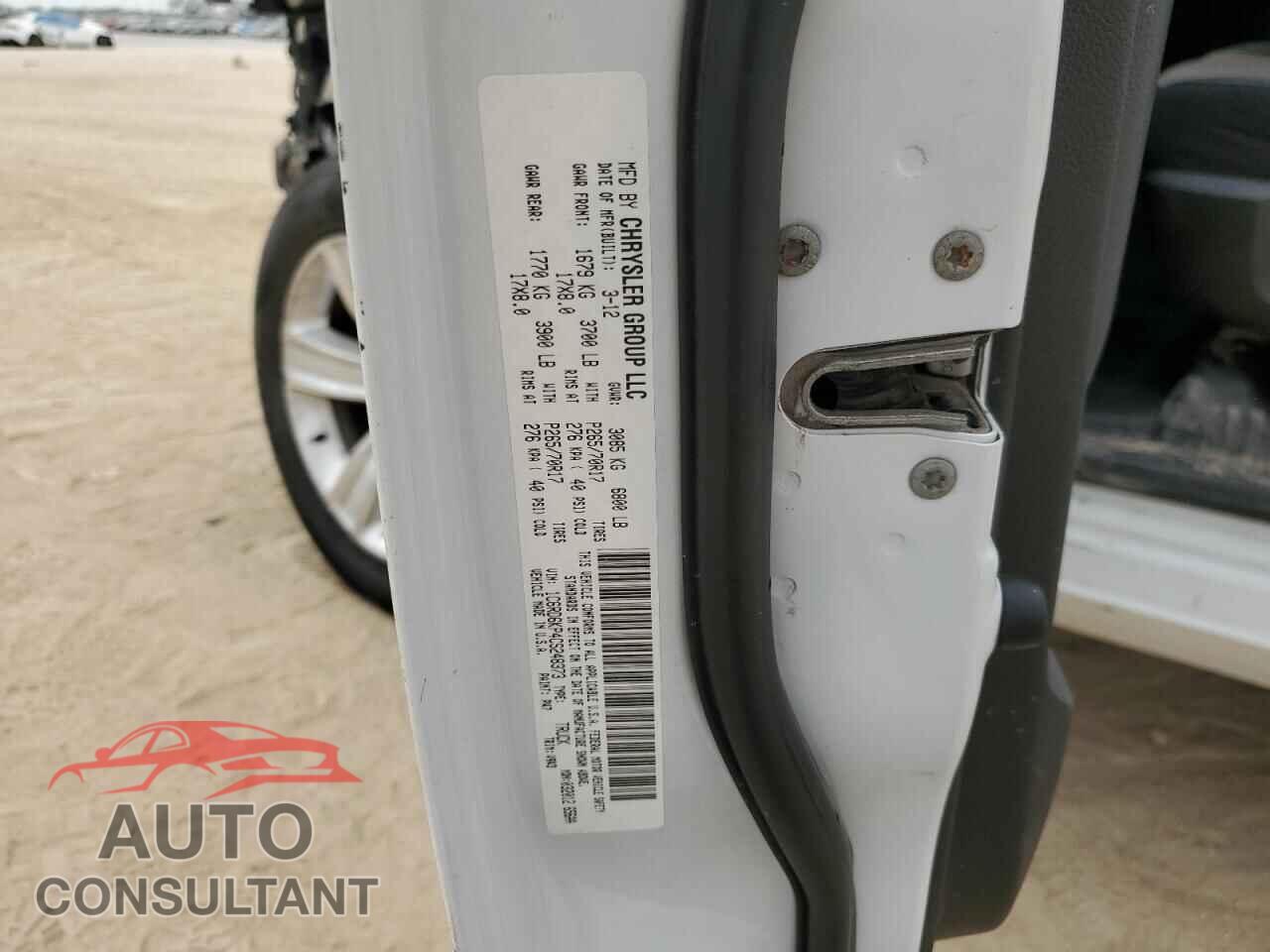 DODGE RAM 1500 2012 - 1C6RD6KP4CS248373