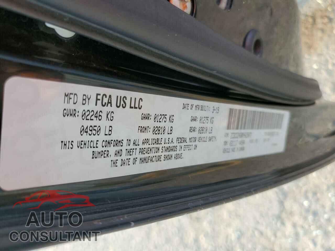 DODGE CHALLENGER 2019 - 2C3CDZAG8KH625072