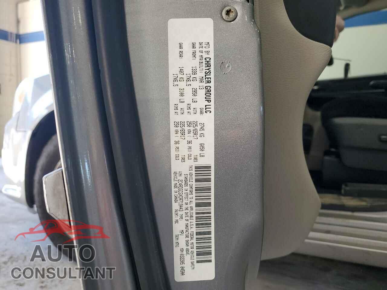 DODGE CARAVAN 2013 - 2C4RDGCGXDR719443