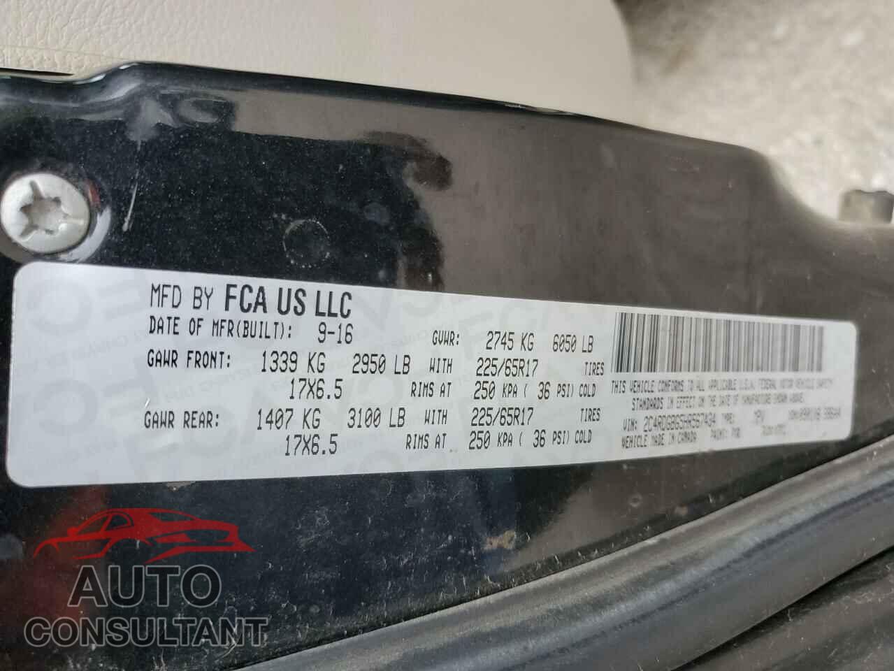 DODGE CARAVAN 2017 - 2C4RDGBG5HR567434