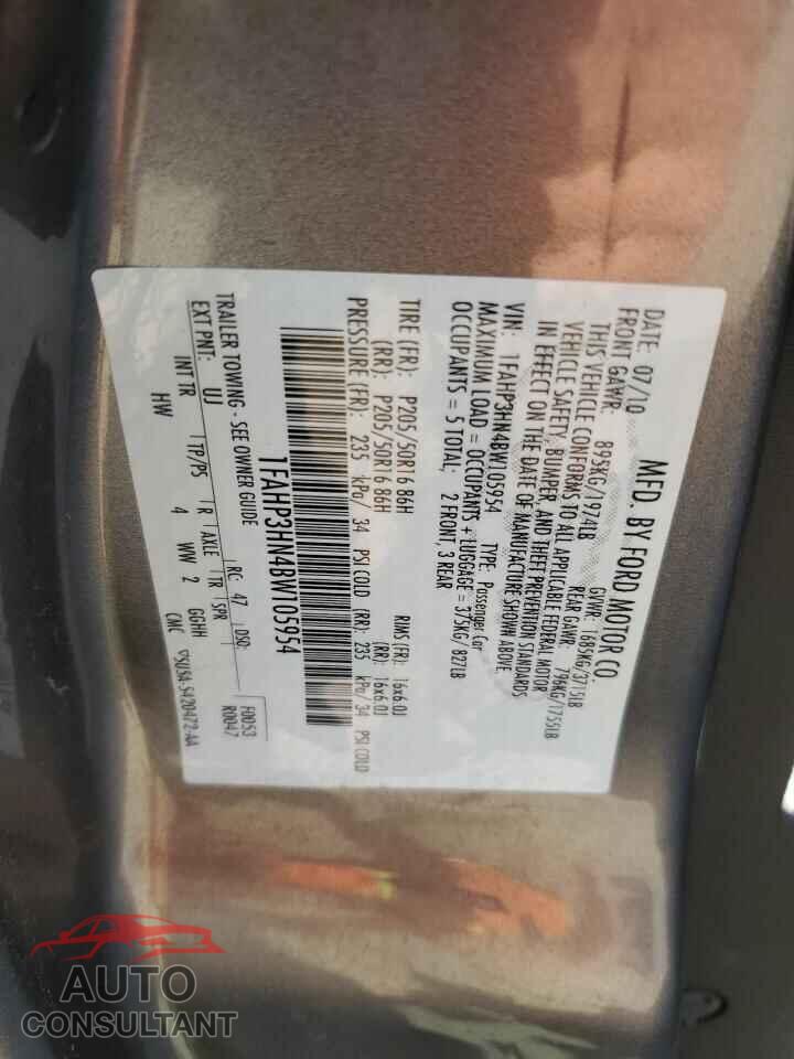 FORD FOCUS 2011 - 1FAHP3HN4BW105954