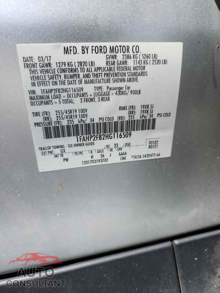 FORD TAURUS 2017 - 1FAHP2F82HG116509