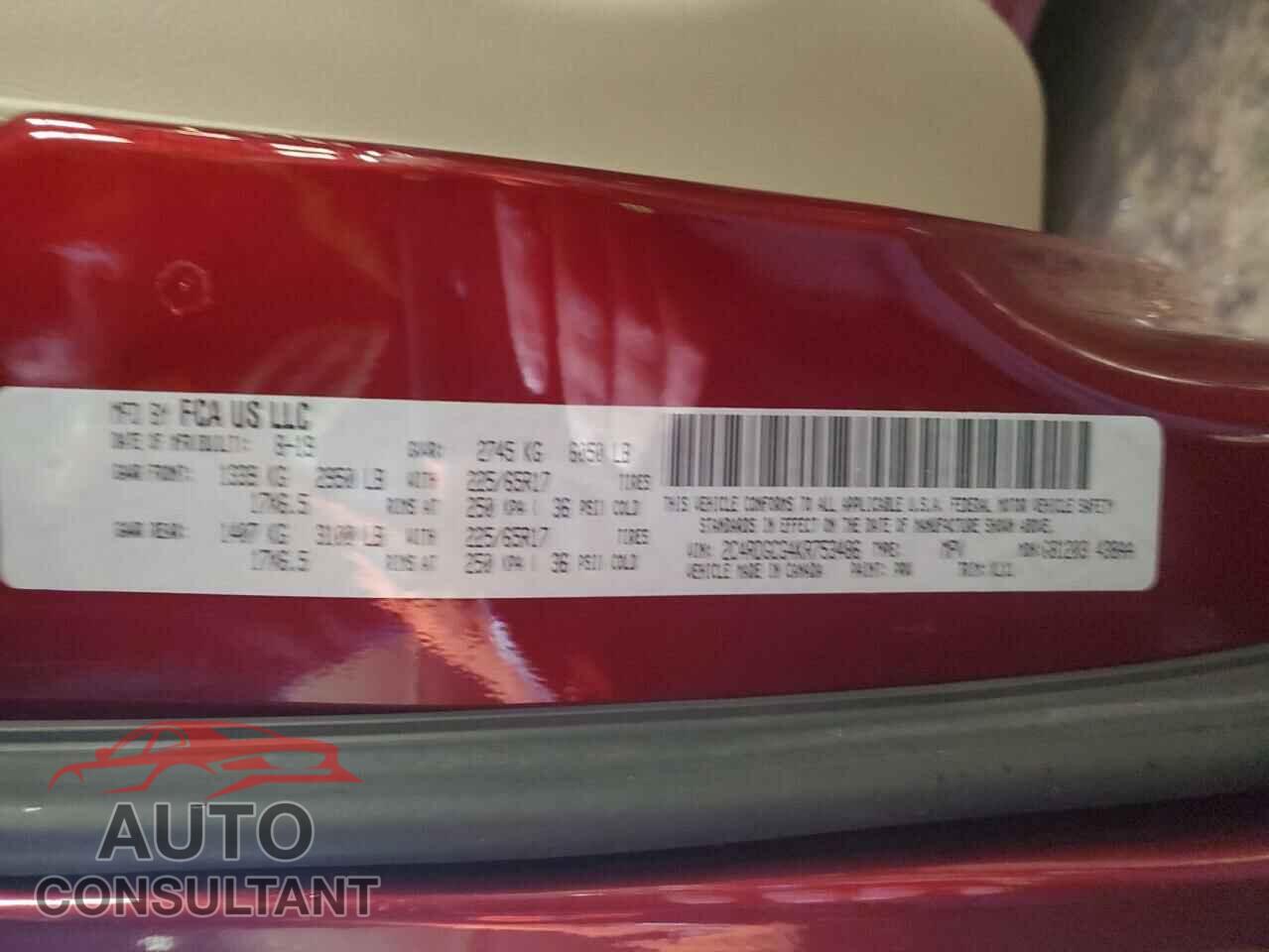 DODGE CARAVAN 2019 - 2C4RDGCG4KR753486