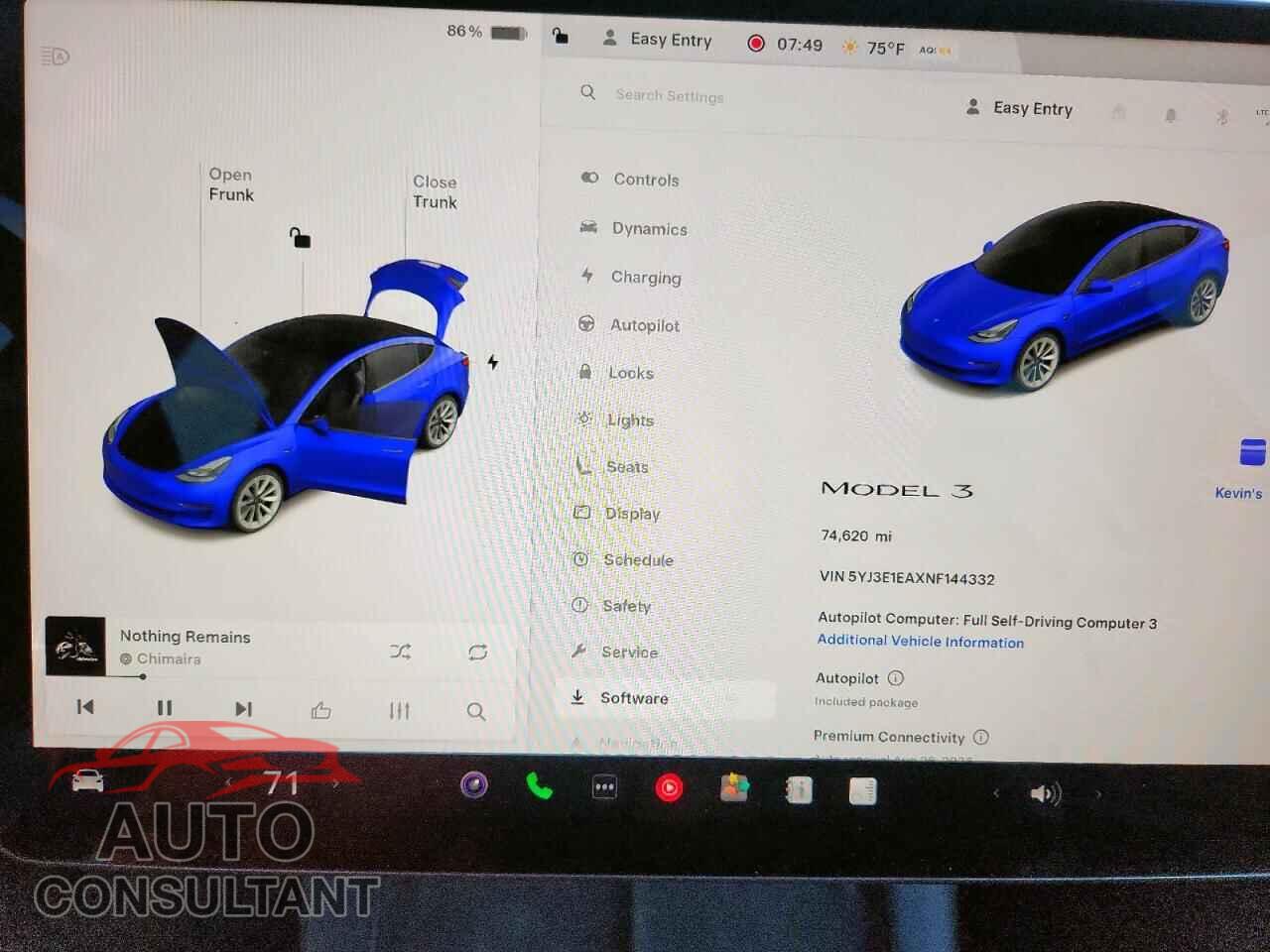 TESLA MODEL 3 2022 - 5YJ3E1EAXNF144332