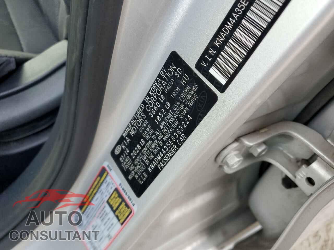 KIA RIO 2014 - KNADM4A35E6363224
