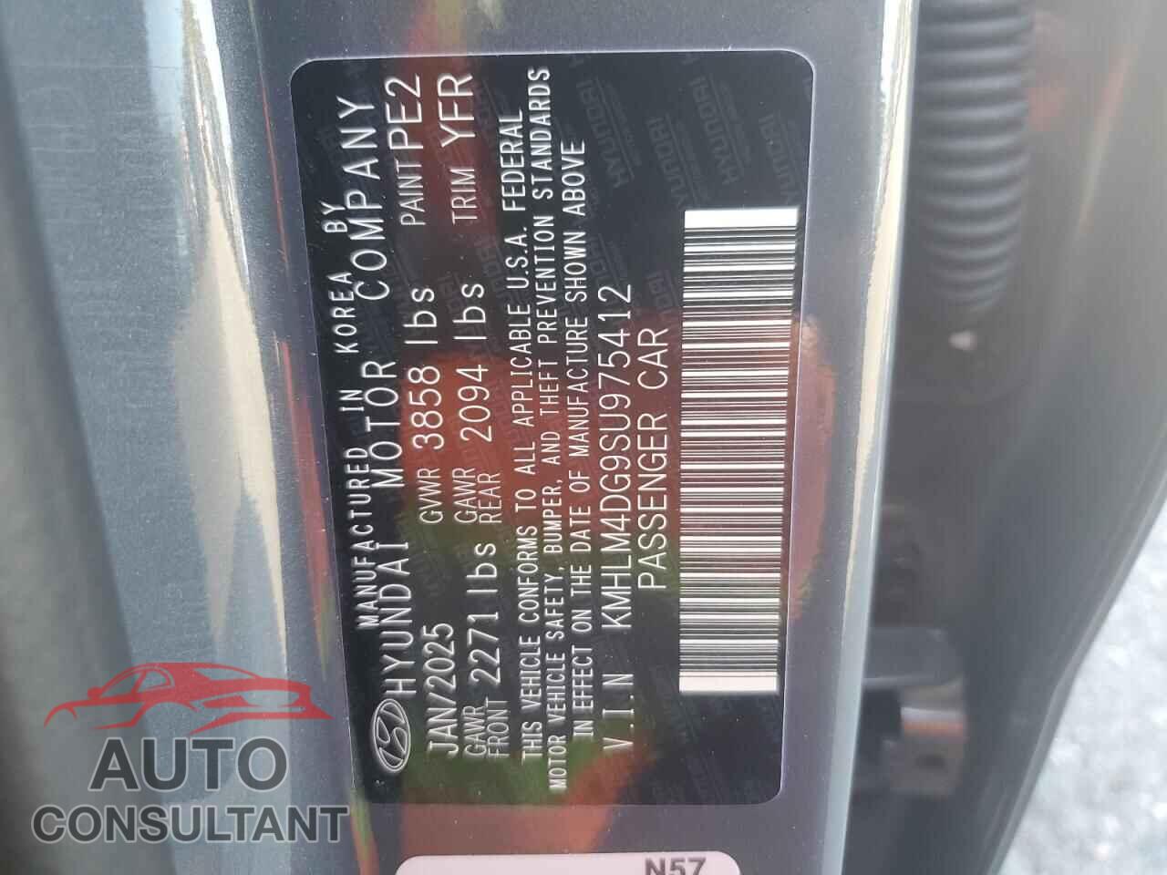 HYUNDAI ELANTRA 2025 - KMHLM4DG9SU975412