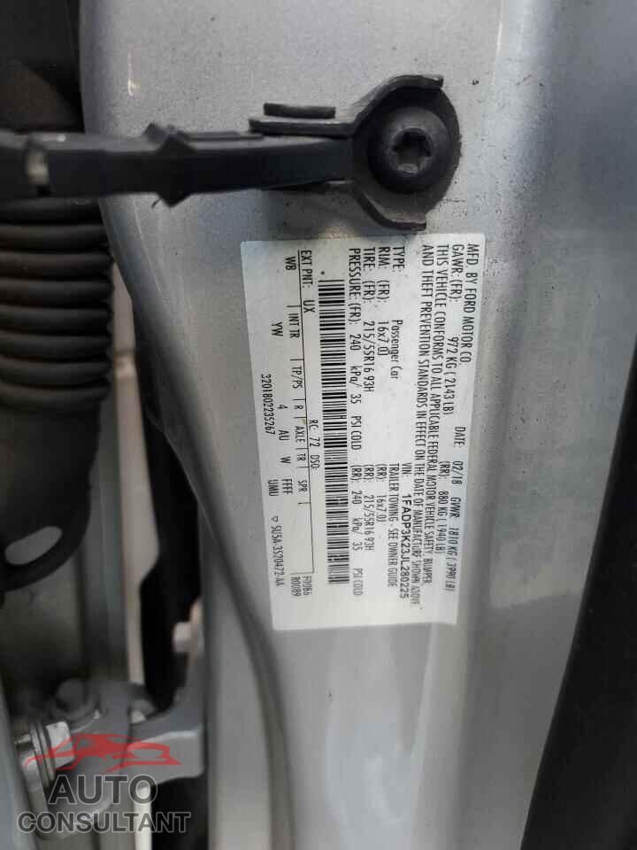 FORD FOCUS 2018 - 1FADP3K23JL280225