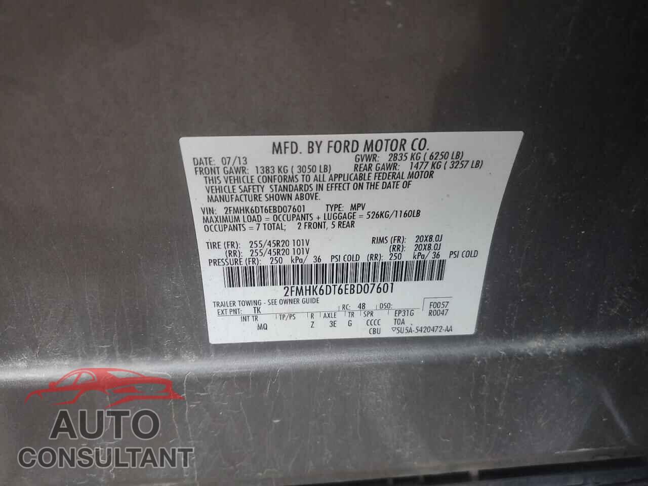 FORD FLEX 2014 - 2FMHK6DT6EBD07601
