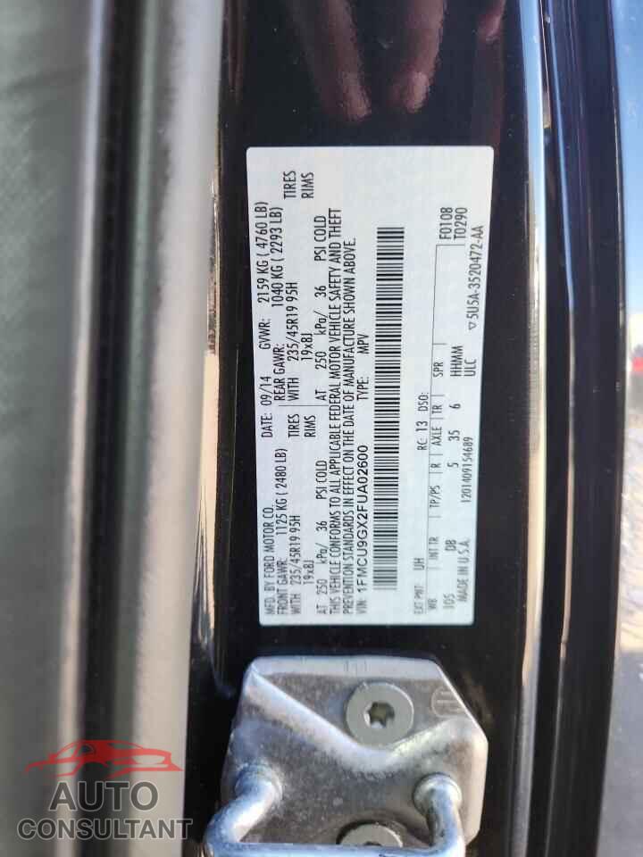 FORD ESCAPE 2015 - 1FMCU9GX2FUA02600