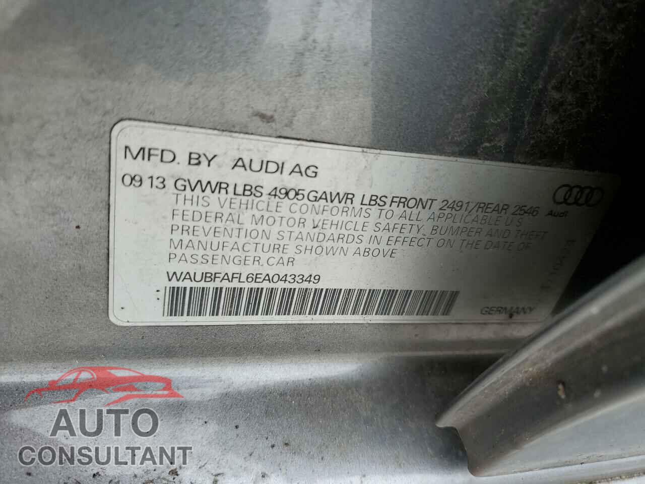 AUDI A4 2014 - WAUBFAFL6EA043349