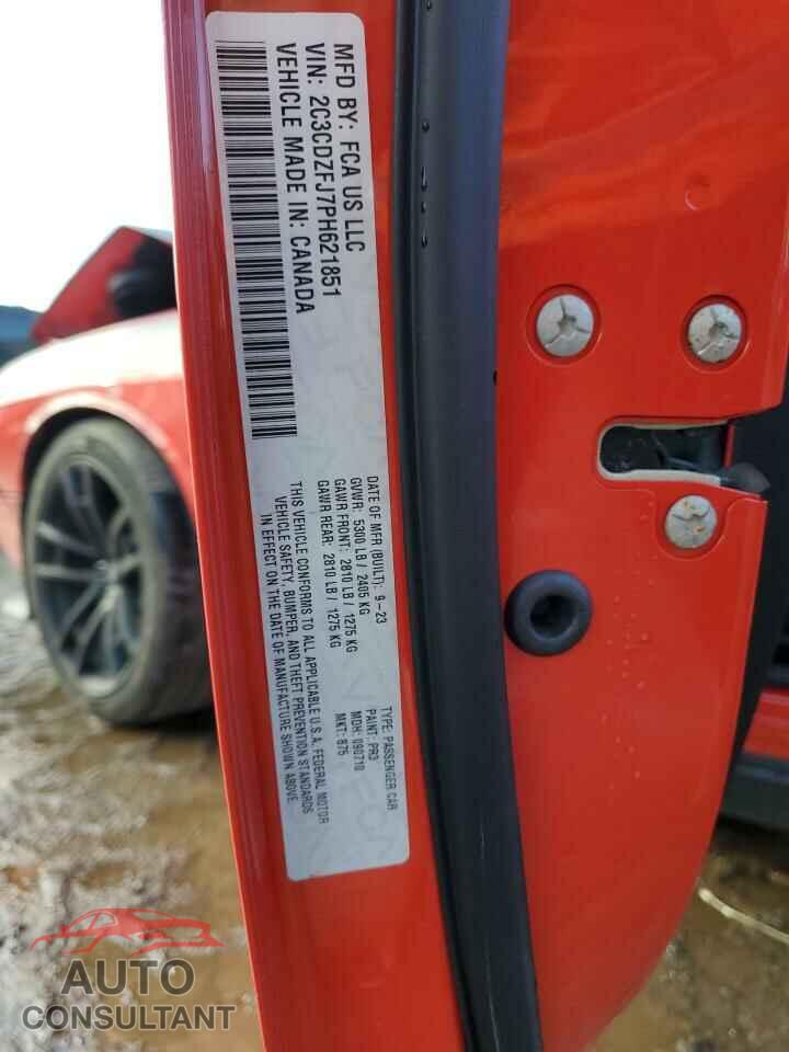DODGE CHALLENGER 2023 - 2C3CDZFJ7PH621851