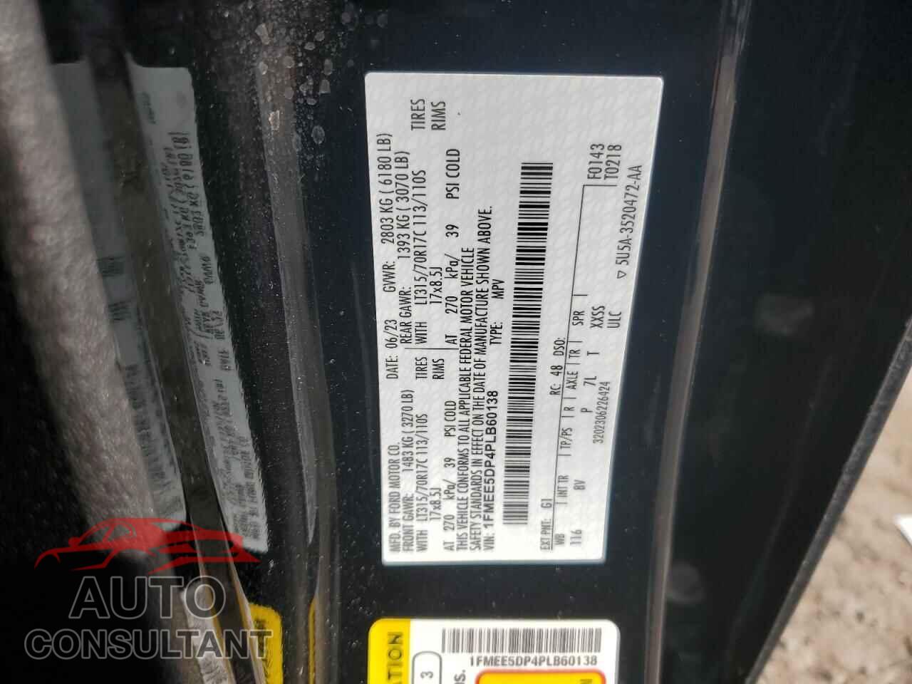 FORD BRONCO 2023 - 1FMEE5DP4PLB60138