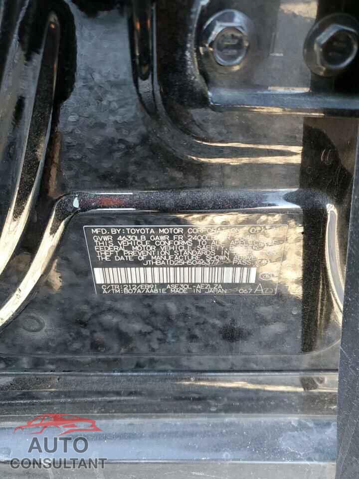 LEXUS IS 2017 - JTHBA1D25H5046377