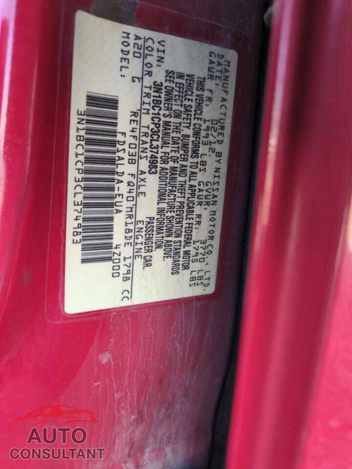 NISSAN VERSA 2012 - 3N1BC1CP3CL374983