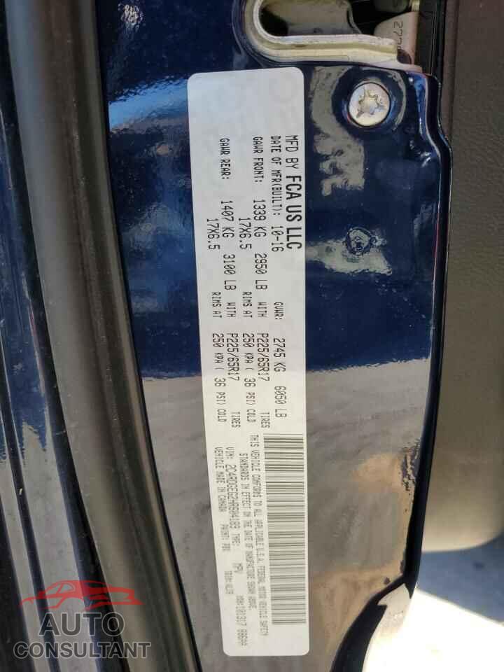 DODGE CARAVAN 2017 - 2C4RDGEG2HR604189