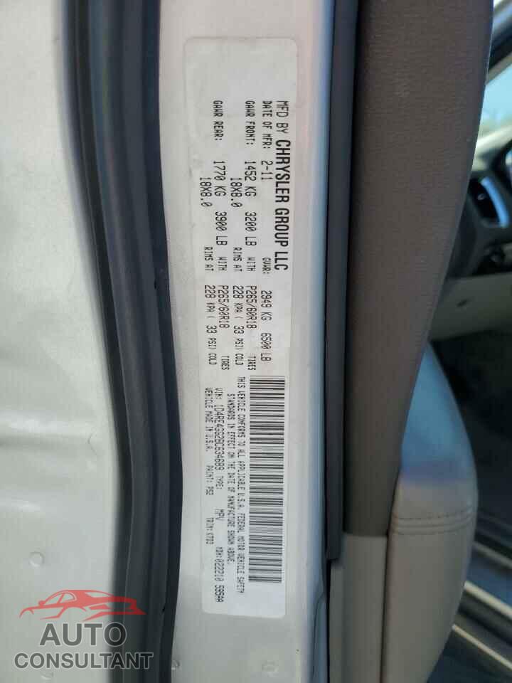 DODGE DURANGO 2011 - 1D4RE4GG2BC634689