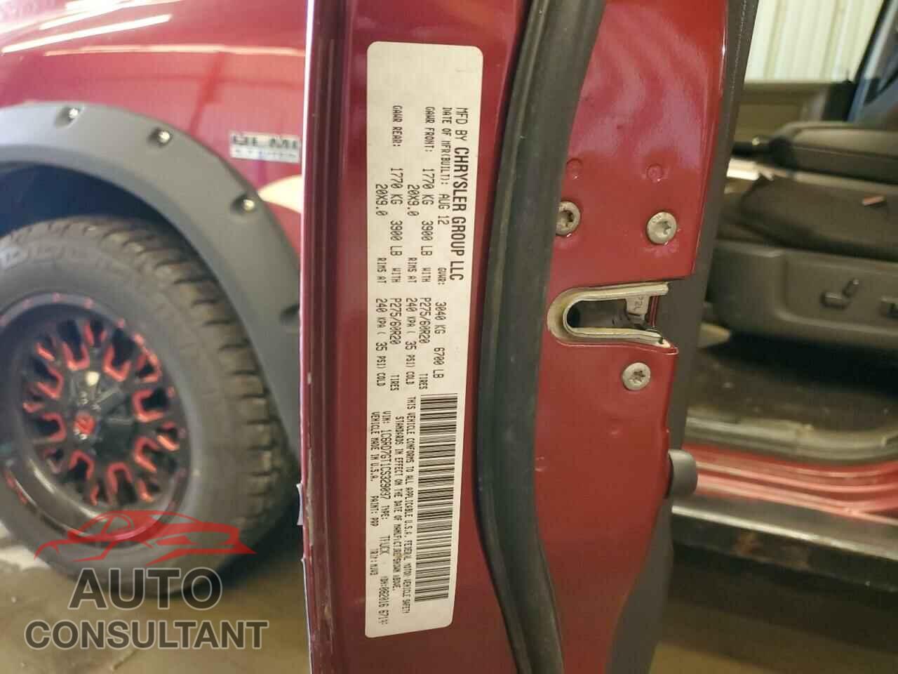 DODGE RAM 1500 2012 - 1C6RD7GT1CS329097