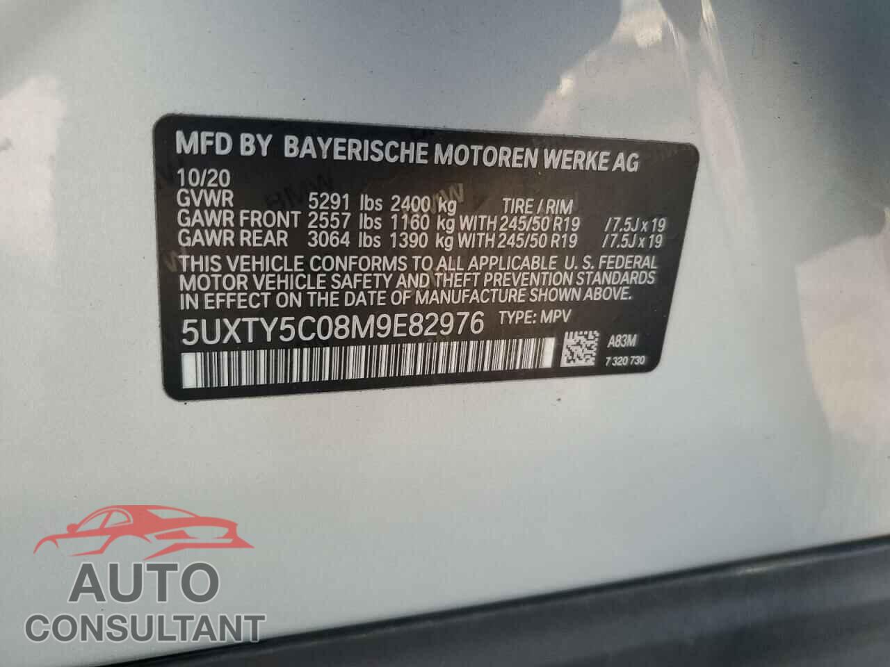 BMW X3 2021 - 5UXTY5C08M9E82976