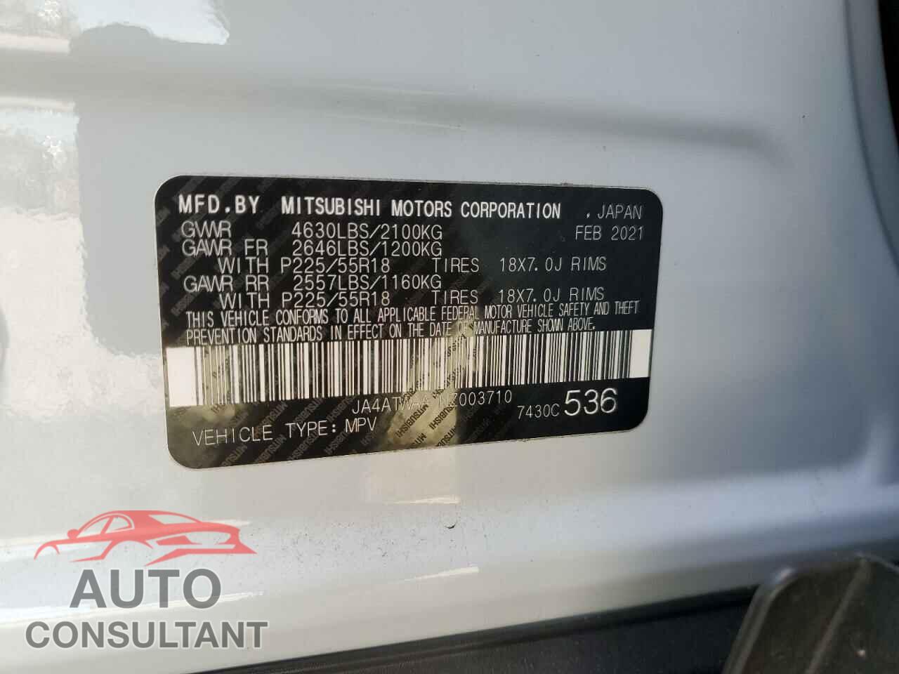 MITSUBISHI ECLIPSE 2022 - JA4ATWAA7NZ003710