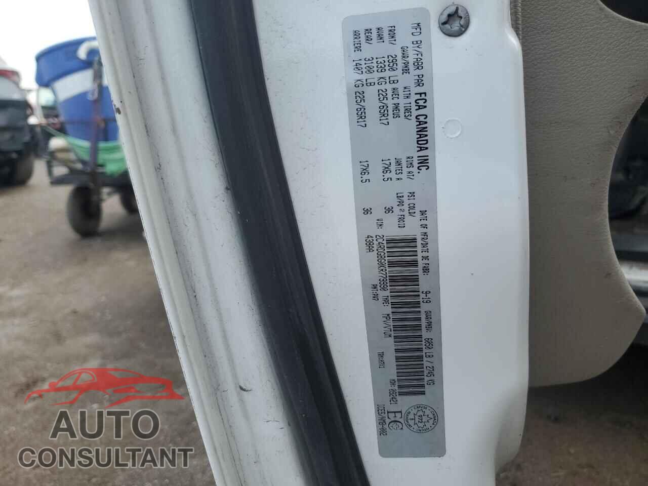 DODGE CARAVAN 2019 - 2C4RDGBG0KR779990