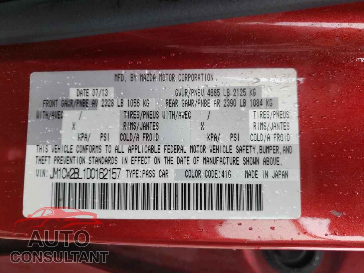 MAZDA 5 2013 - JM1CW2BL1D0162157