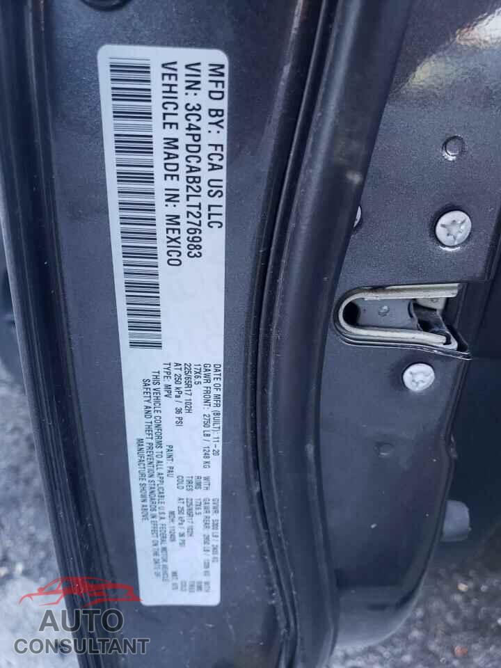 DODGE JOURNEY 2020 - 3C4PDCAB2LT276983