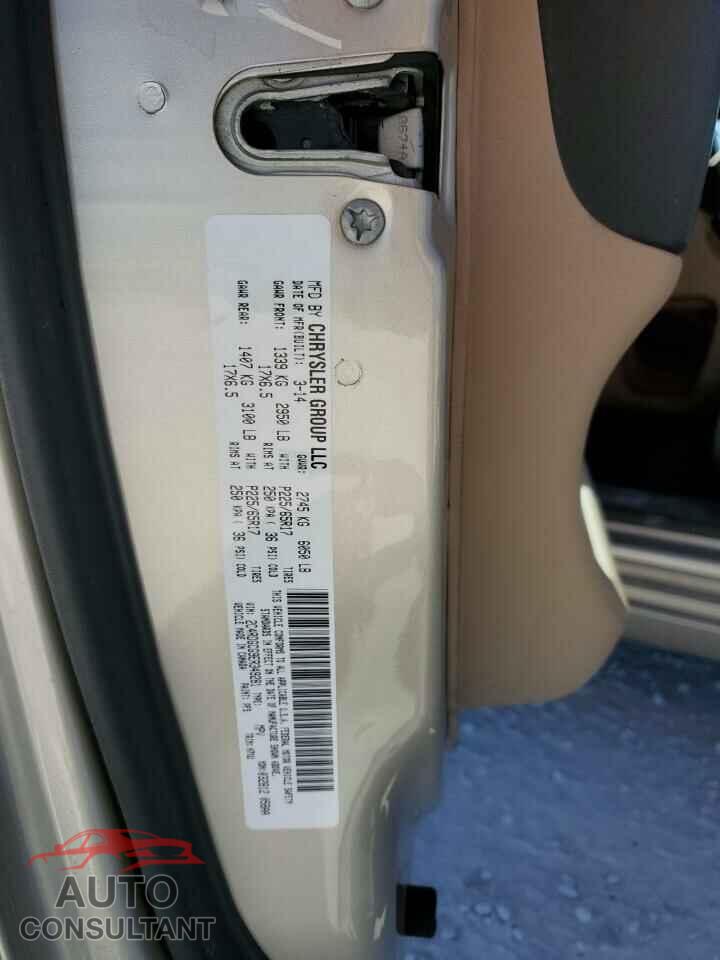 DODGE CARAVAN 2014 - 2C4RDGCG9ER349281