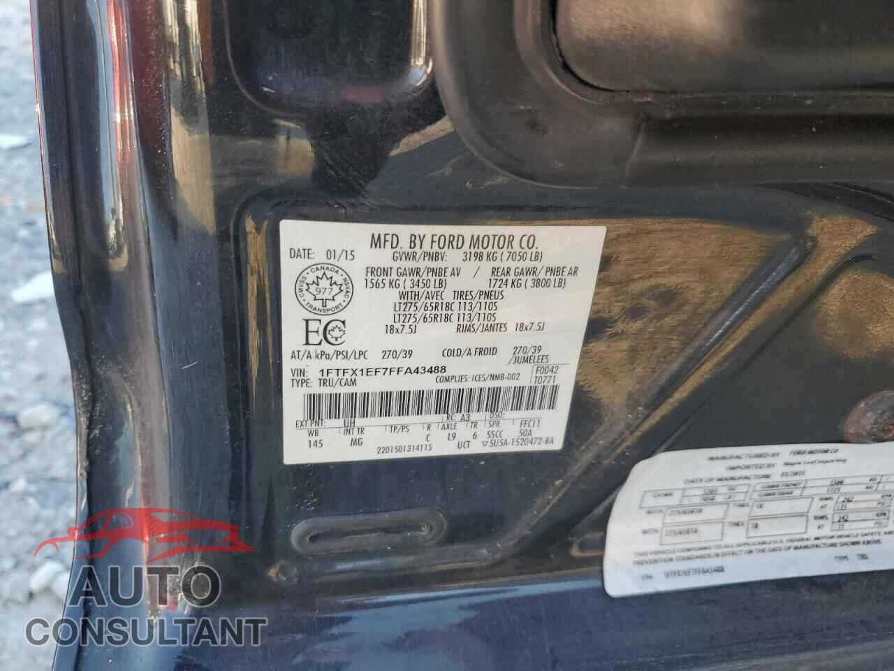 FORD F-150 2015 - 1FTFX1EF7FFA43488