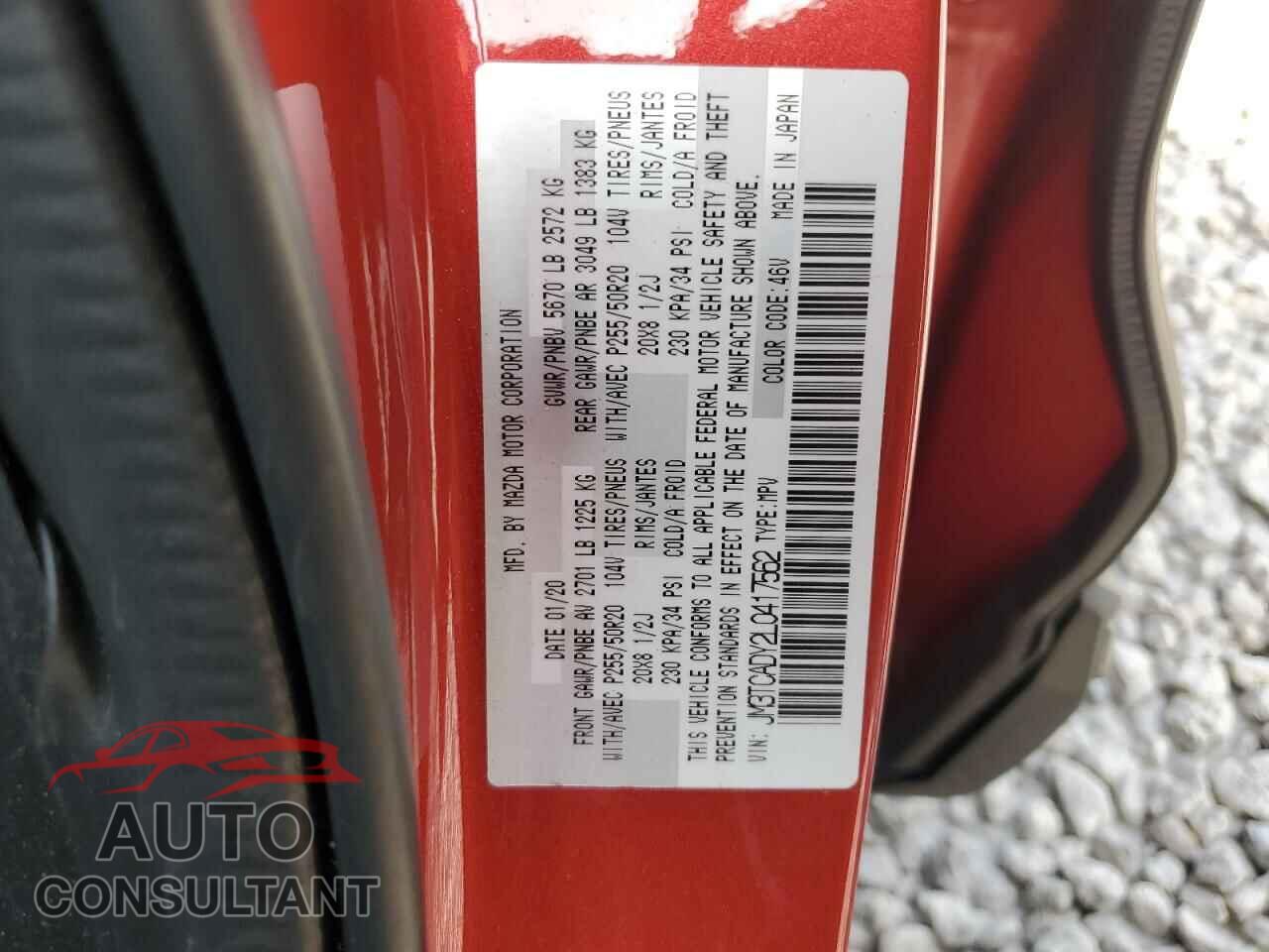 MAZDA CX-9 2020 - JM3TCADY2L0417562