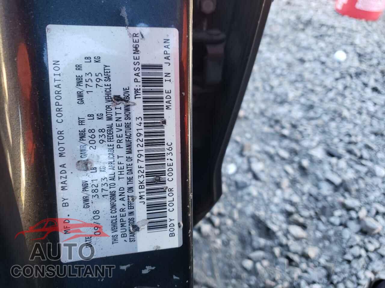 MAZDA 3 2009 - JM1BK32F791229143
