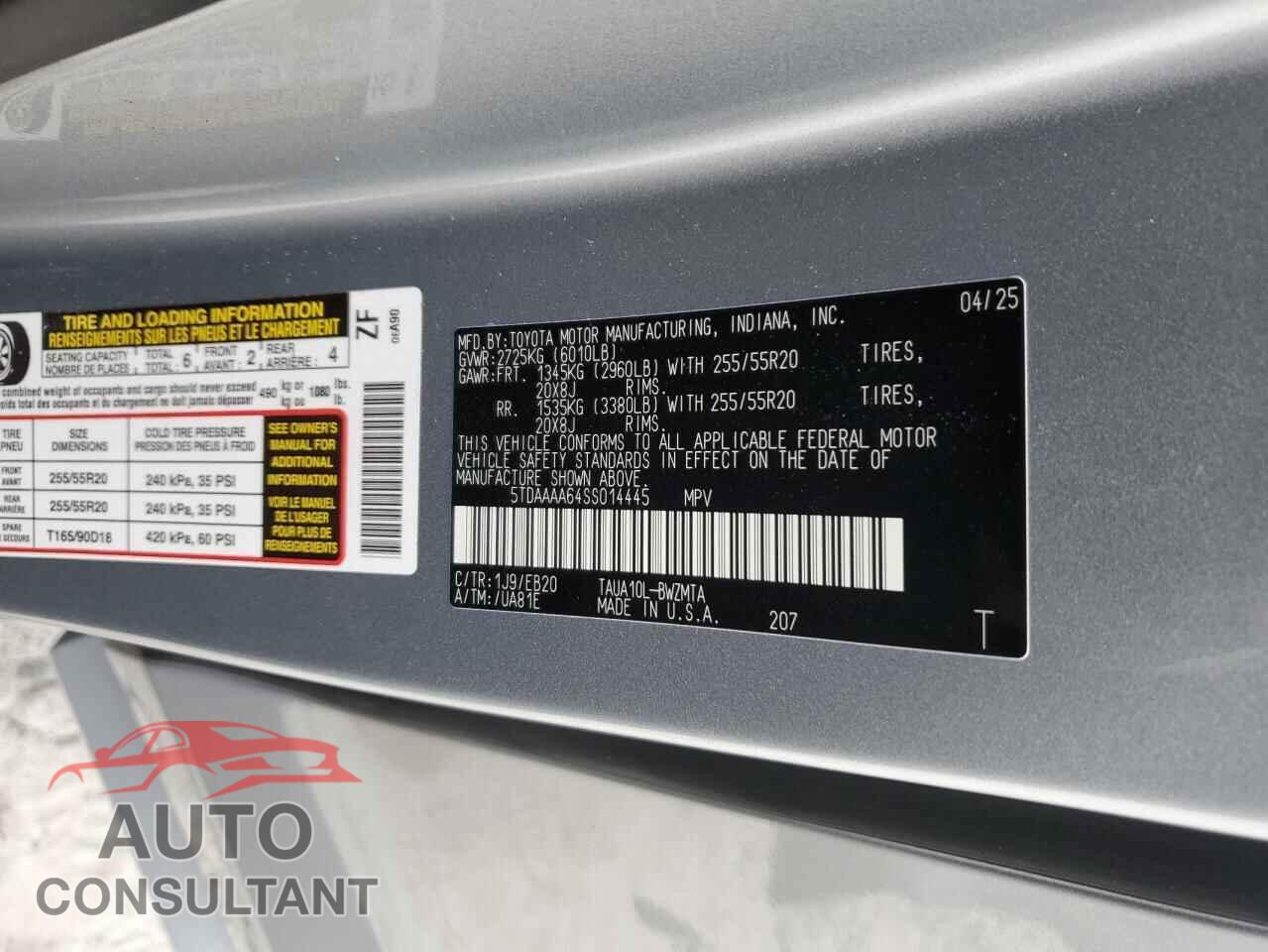 LEXUS TX 350 BAS 2025 - 5TDAAAA64SS014445