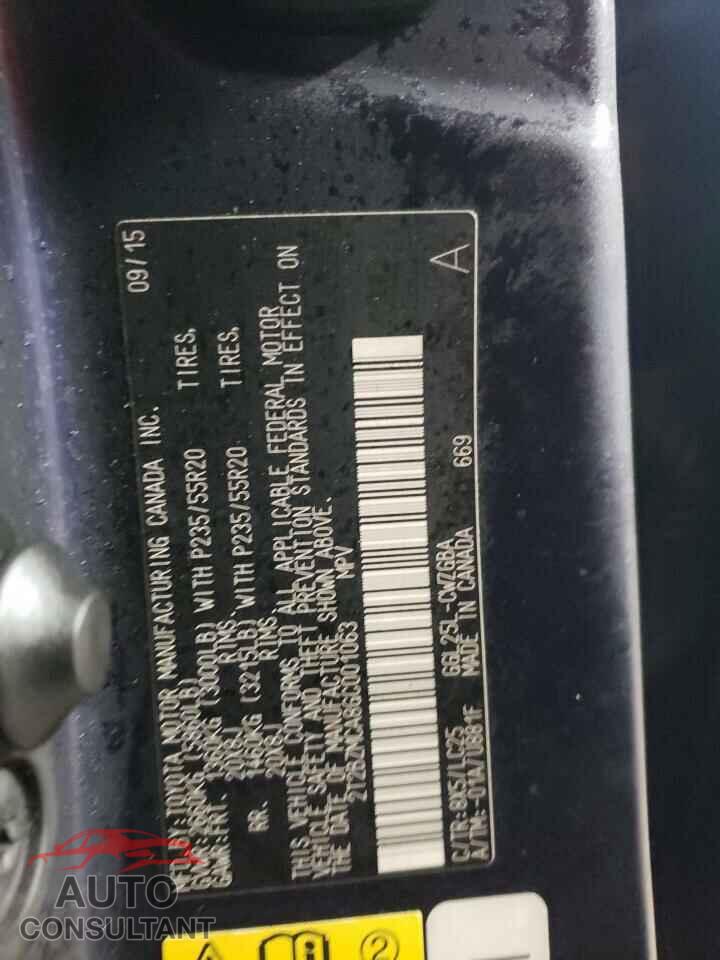LEXUS RX350 2016 - 2T2BZMCA8GC001063