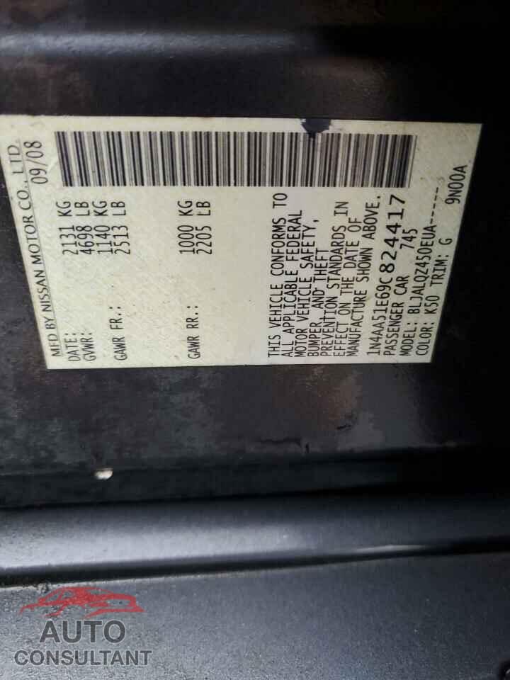 NISSAN MAXIMA 2009 - 1N4AA51E69C824417