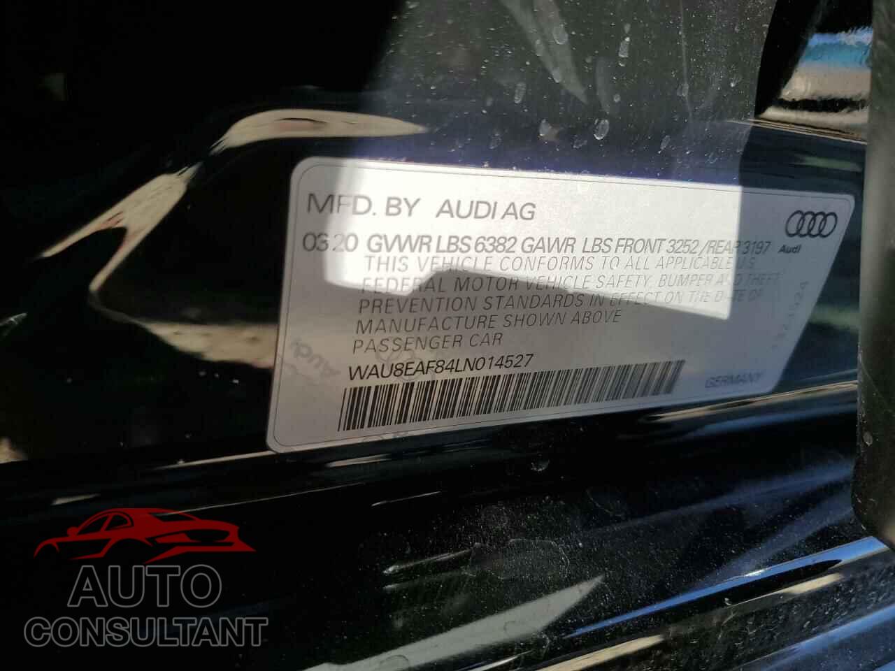 AUDI A8 2020 - WAU8EAF84LN014527