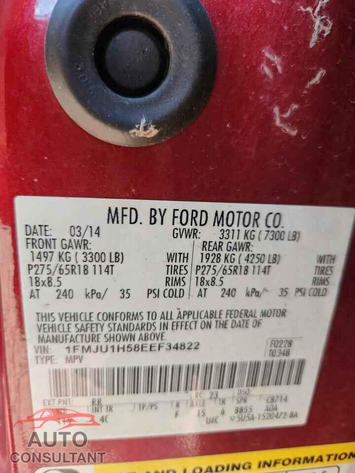 FORD EXPEDITION 2014 - 1FMJU1H58EEF34822