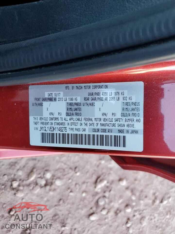 MAZDA 6 2017 - JM1GL1V53H1148276
