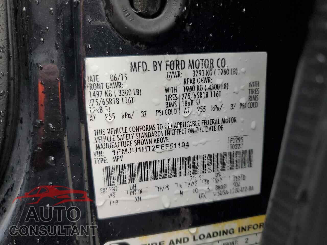 FORD EXPEDITION 2015 - 1FMJU1HT2FEF51194
