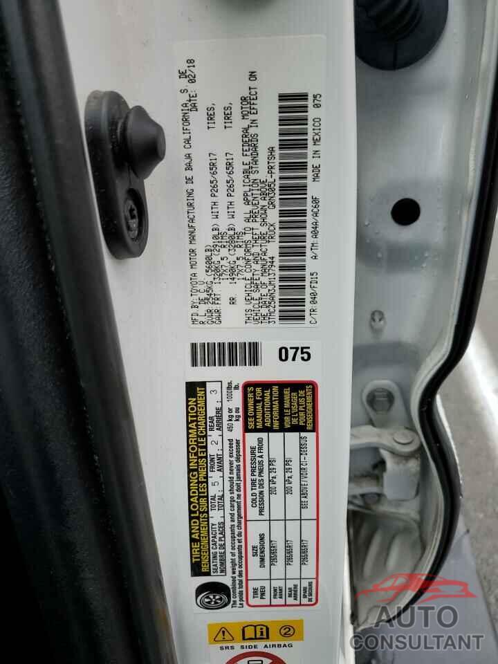 TOYOTA TACOMA 2018 - 3TMCZ5AN3JM137944