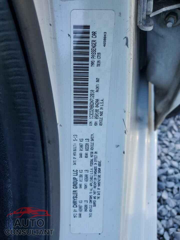 DODGE AVENGER 2013 - 1C3CDZAB6DN712810