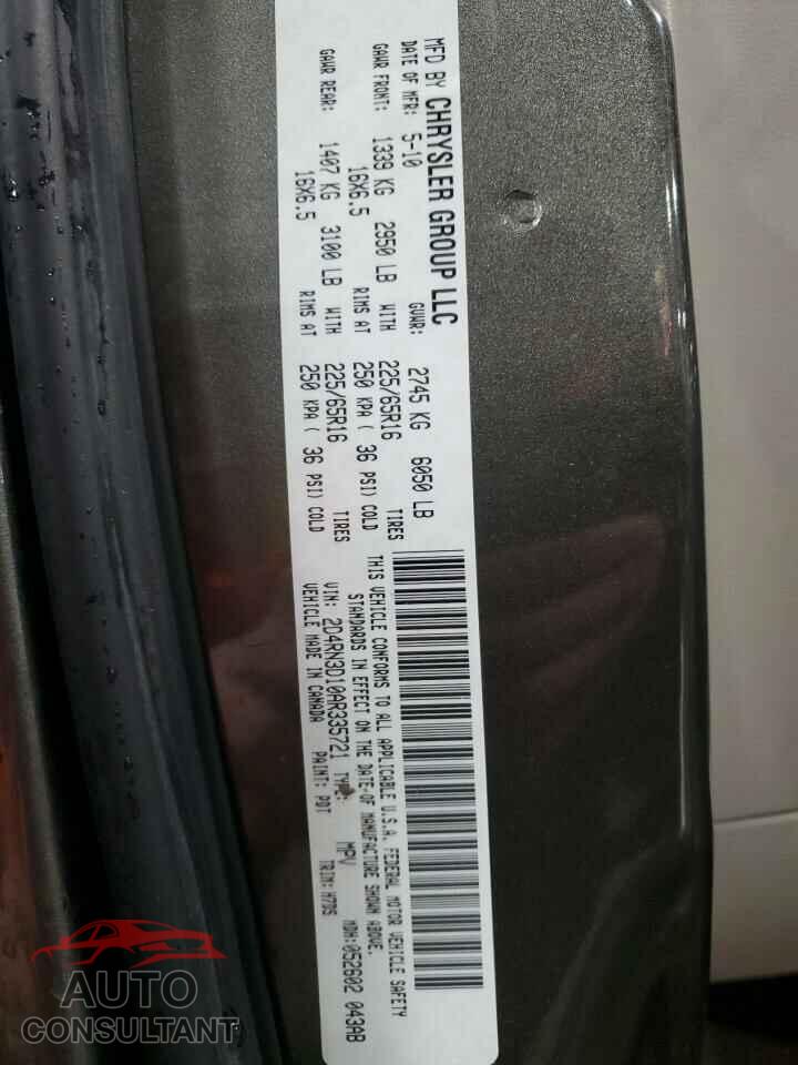 DODGE CARAVAN 2010 - 2D4RN3D10AR335721