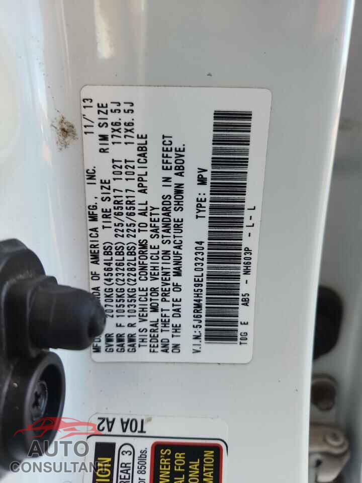 HONDA CRV 2014 - 5J6RM4H59EL032304