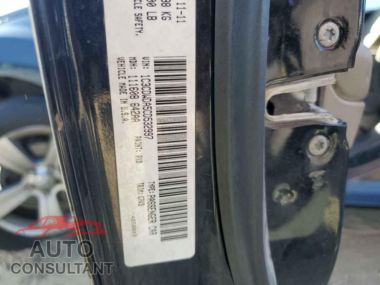 DODGE CALIBER 2012 - 1C3CDWDA5CD532997