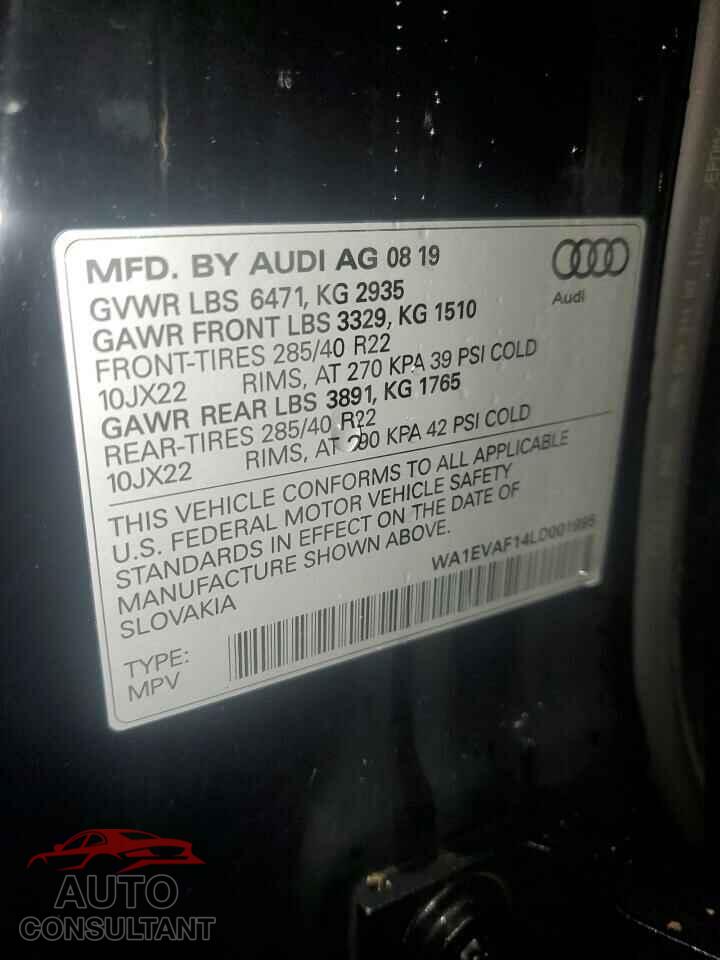 AUDI Q8 2020 - WA1EVAF14LD001995
