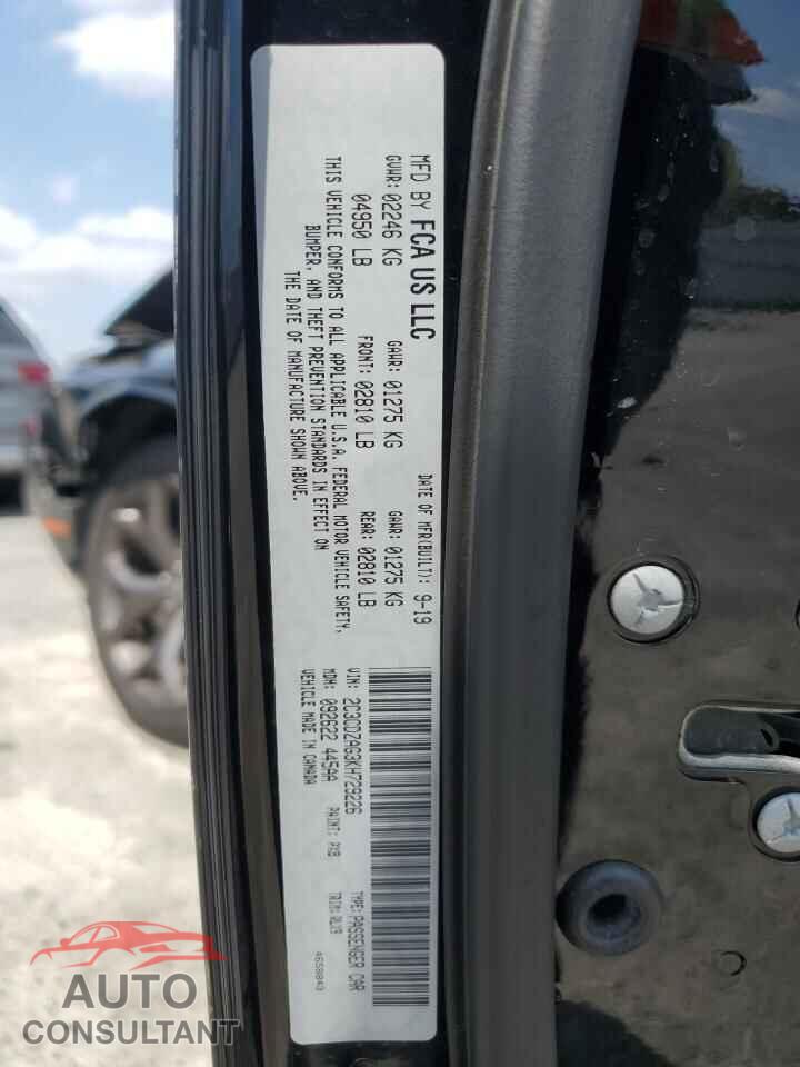 DODGE CHALLENGER 2019 - 2C3CDZAG3KH729226