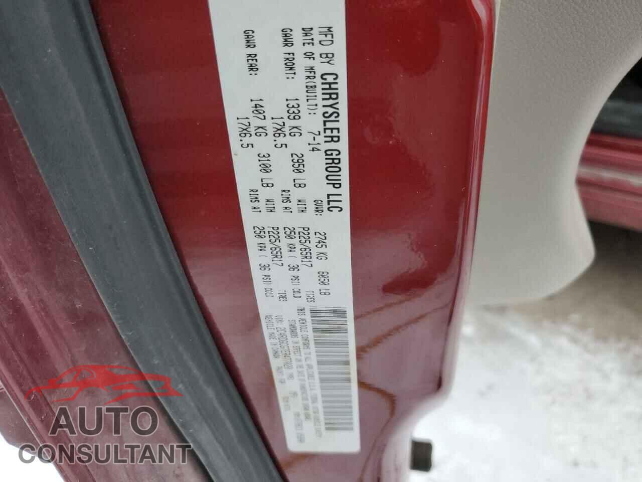 DODGE CARAVAN 2014 - 2C4RDGCG7ER477020